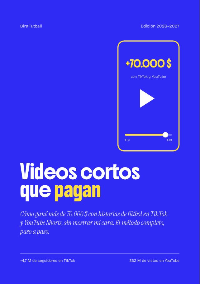 Portada: Videos cortos que pagan, el método BiraFutball
