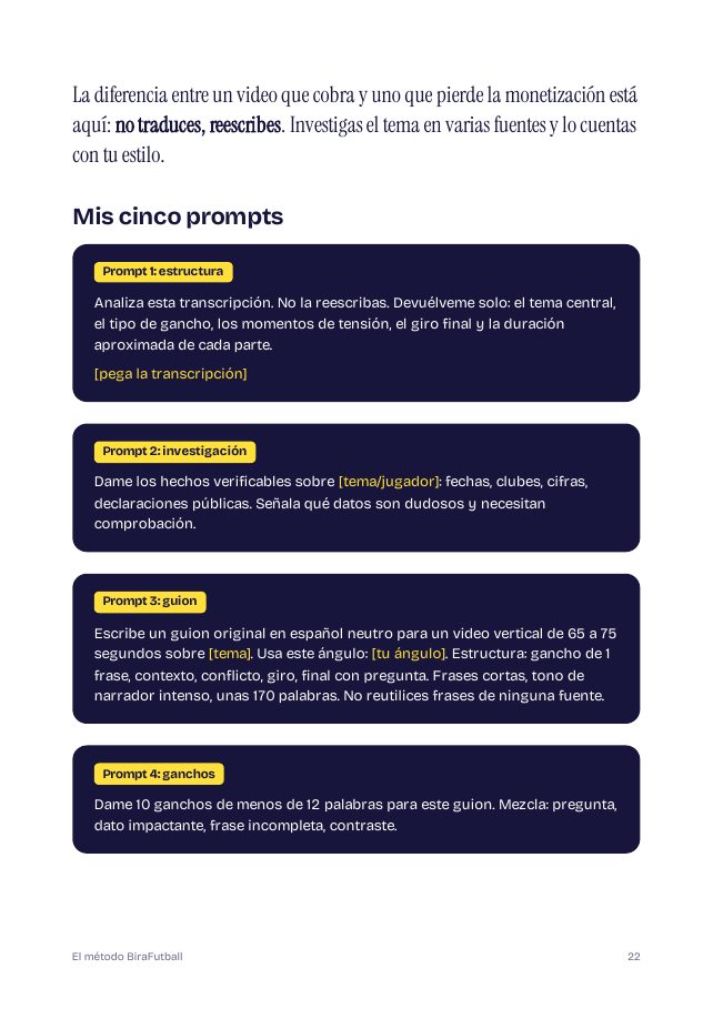 Página de la guía: los prompts de ChatGPT